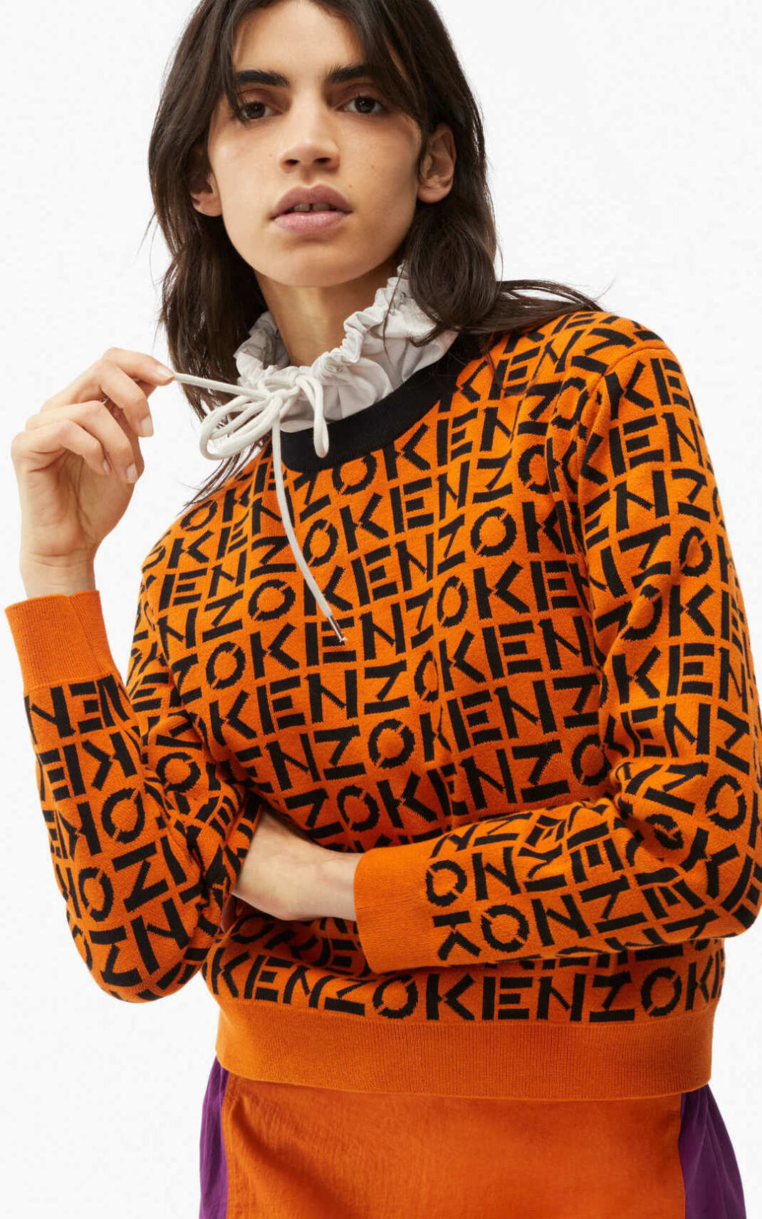 Kenzo Sport monogram Kazak Bayan Koyu Turuncu | 1964-FDLRT